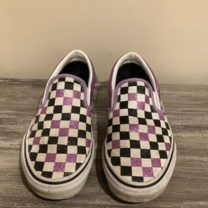 Checkered Vans Limited Edition Glitter size 7.5